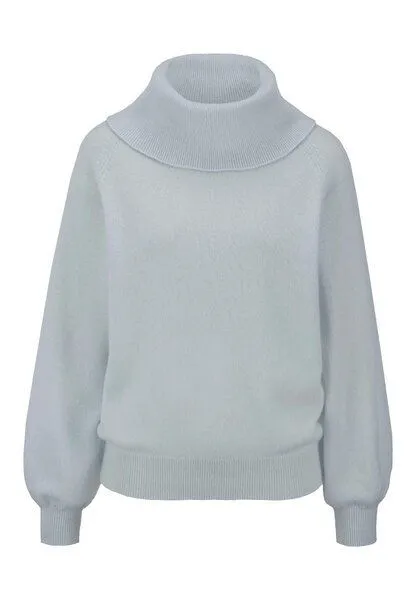 hessnatur hessnatur Strick-Pullover Relaxed aus Cashmere mit Recyclinganteil, Hellblau, – Produktbild 3 von 4