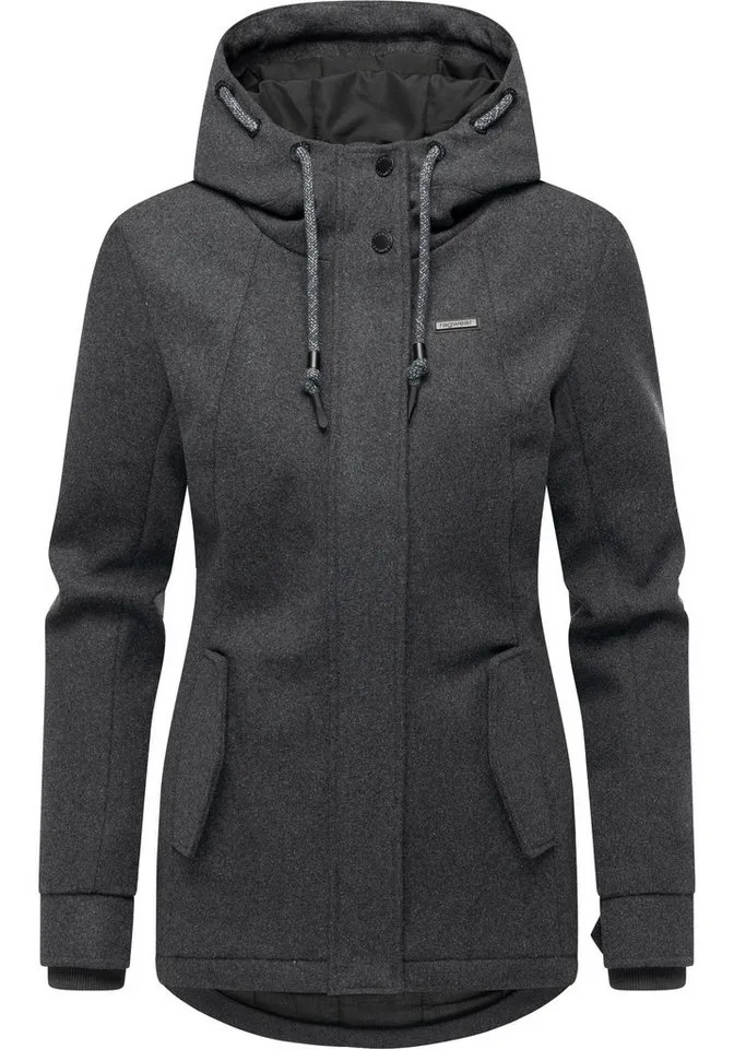 ragwear ragwear Winterjacke Monadde Felt YOUMODO Wasserfeste warme Jacke mit Kapuze, Grau, – Produktbild 2 von 4