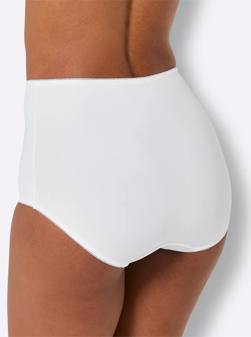 wäschepur Taillenslip weiß-mauve + weiß, Weiß-mauve + weiß, – Produktbild 3 von 3