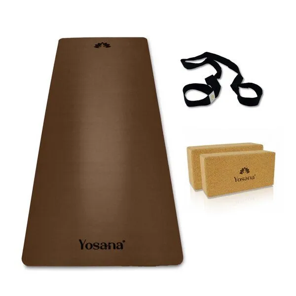Yosana Yosana Yogamatten Starter Set 4-Teilig, Erdbraun, – Produktbild 1 von 7