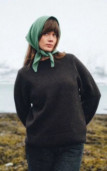 Kopyto Kopyto BARIBAL - Damen Oversize Boxy Stickpullover aus Merino-wolle RWS- zertifiziert, Dunkelbraun, – Produktbild 2 von 4