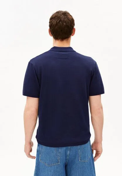 ARMEDANGELS ARMEDANGELS COTTON KNIT Herren Poloshirt aus 100% Bio-Baumwolle, Tinted navy, – Produktbild 2 von 4