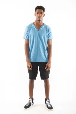 RAVENS VIEW IBIZA RAVENS VIEW IBIZA Herren vegan T-Shirt Eros Faded Denim Blau – Produktbild 1 von 1