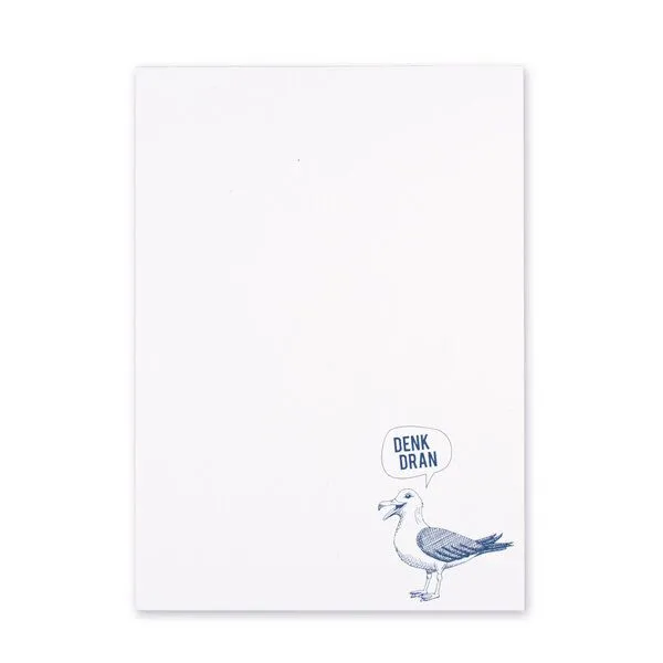 Bow & Hummingbird Bow & Hummingbird Maritimer Notizblock "Denk dran" Möwe aus Recyclingpapier – Produktbild 4 von 4