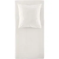 hessnatur hessnatur Perkal Spannbettlaken aus reiner Bio-Baumwolle, Naturweiss, – Produktbild 2 von 7