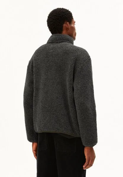ARMEDANGELS ARMEDANGELS WOOL BLEND FLEECE Herren Fleecejacke aus recyceltem Woll-Mix, Steel melange, – Produktbild 2 von 4