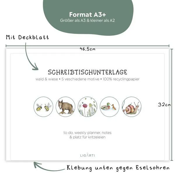 LIGARTI Schreibtischunterlage »Wald & Wiese« von LIGARTI | wechselnde Motive | aus Ökopapier, Recycling – Produktbild 4 von 4
