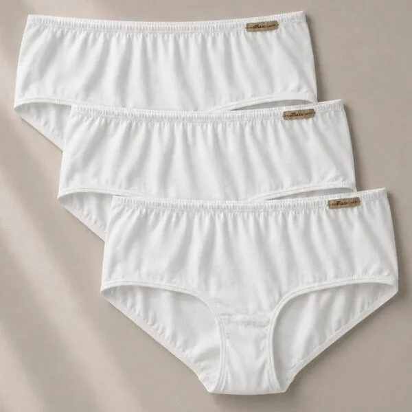 comazo|earth comazo|earth Fairtrade Panty, 3er Pack | GOTS zertifiziert, Weiss, – Produktbild 6 von 6