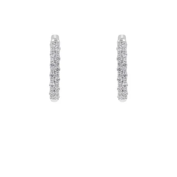 Eppi Eppi Runde Ohrringe mit Lab Grown Diamanten Nicholls, Weiss, – Produktbild 3 von 4