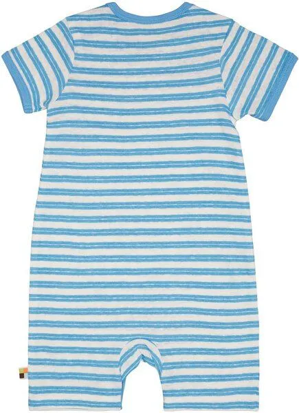 loud + proud loud + proud Babys & Kinder Spieler Streifen mit Leinen, GOTS-zertifiziert, Basin(blau), – Produktbild 1 von 2