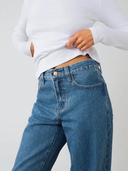 Honest Basics Honest Basics Damen Straight Jeans aus 100% Bio-Baumwolle, Indigo, – Produktbild 3 von 4