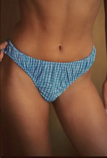 Nénés Nénés Tanga Saori, Blaue karos, – Produktbild 3 von 4