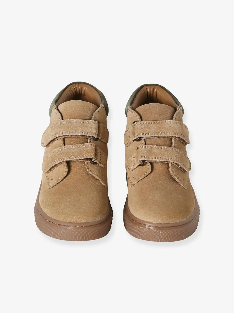 Vertbaudet Vertbaudet Jungen Klett-Sneakers aus Leder, Beige, – Produktbild 4 von 4