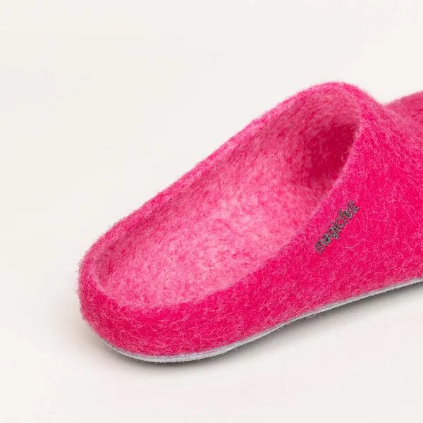 Magicfelt Magicfelt Filz-Hausschuh AP 701 aus 100% Merino-Wolle Pantoffeln für Damen & Herren mit Ledersohle, Pink, – Produktbild 5 von 6