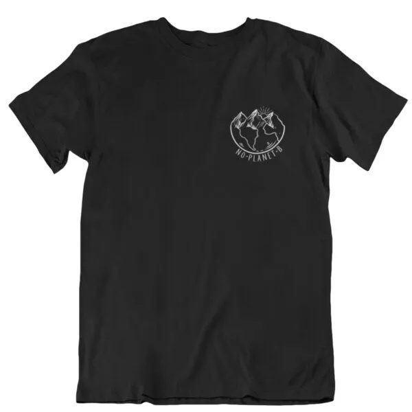 Team Vegan Team Vegan No planet b - Organic Unisex T-Shirt, 100 % Bio-Baumwolle, Schwarz, – Produktbild 1 von 4