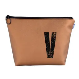 renna deluxe renna deluxe Kosmetiktasche und Kulturtasche personalisiert mit Monogramm - bronze – Produktbild 1 von 1