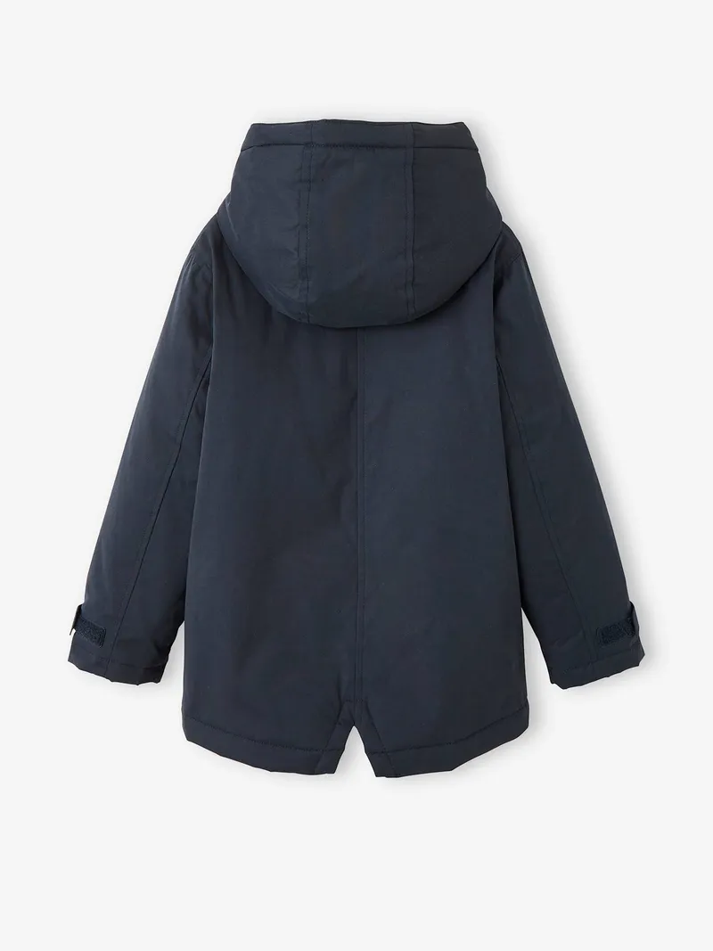 Vertbaudet Vertbaudet Jungen 3-in-1-Jacke mit Polyester, Dunkelblau/braun, – Produktbild 4 von 4