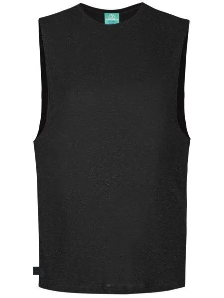 nice to meet me nice to meet me Earth Unisex Tank . TENCEL mit Hanf, Black melange, – Produktbild 1 von 3