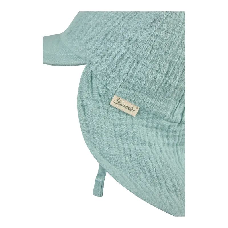 Sterntaler Sterntaler Musselin-Schirmmütze mit Nacken- und UV-Schutz, Tuerkis, – Produktbild 2 von 3