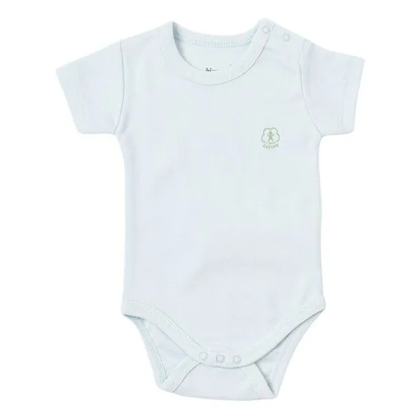 Biorganic Biorganic Baby Body 100% Bio-Baumwolle Basic Nature Kurzarmbody GOTS, Blau(blau), – Produktbild 1 von 2