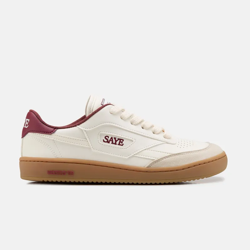 SAYE SAYE Herren vegan Sneaker M89 Boden Granat, Weiß, – Produktbild 2 von 2
