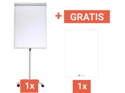 Maul MAUL Flipchart "MAULoffice" mit Sternfuß grau + 5 memo Recycling-Flipchartblöcke, blanko – Produktbild 1 von 1