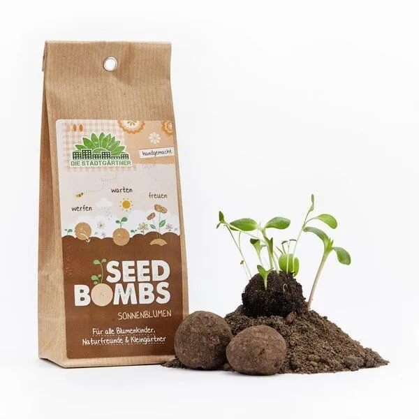 Die Stadtgärtner Die Stadtgärtner Seedbombs Sonnenblumen I 5 Samenbomben mit verschiedenen Sonnenblumen – Produktbild 4 von 4