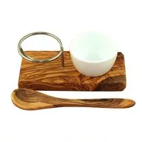 Mitienda Shop Mitienda Shop Eierbecher mit Eierlöffer aus Olivenholz, Set – Produktbild 1 von 1