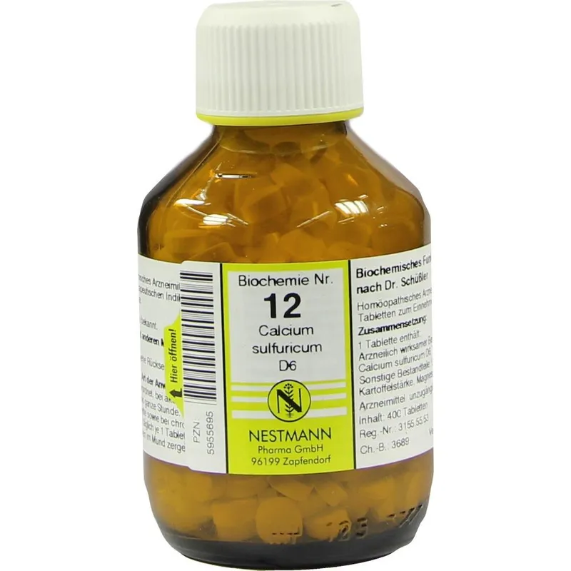 Nestmann Pharma BIOCHEMIE 12 Calcium sulfuricum D 6 Tabletten 400 St Tabletten – Produktbild 1 von 1