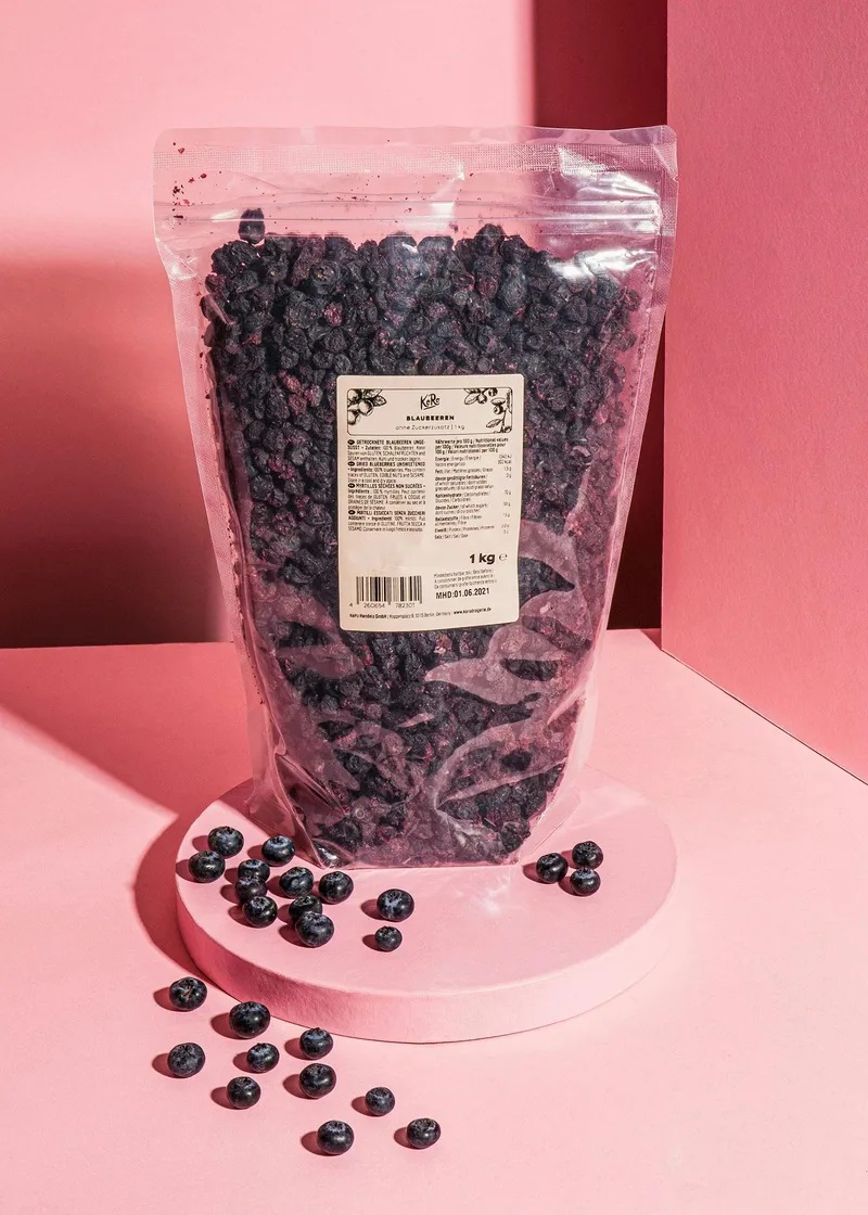 KoRo Blaubeeren ohne Zuckerzusatz 1 kg – Produktbild 1 von 5