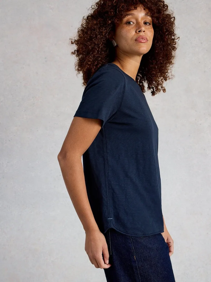 White Stuff T-Shirt Clara - 42, Dunkelmarine, – Produktbild 3 von 4