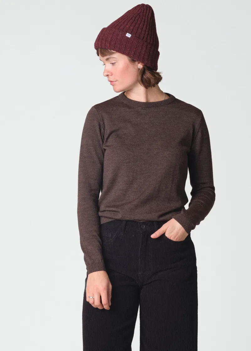 Klitmøller Melange Beanie aus Merinowolle, Burgundy, – Produktbild 1 von 2