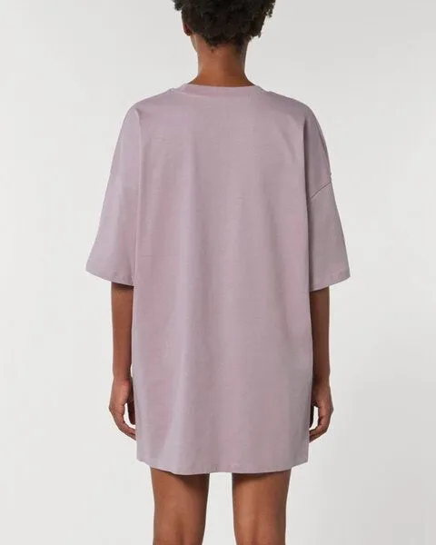 Human Family Human Family Bio Damen oversize T-Shirt-Kleid "Flower", Lila, – Produktbild 2 von 3