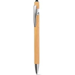 hi!dea™ hi!dea™ NEIL BAMBOO. Kugelschreiber aus Bambus mit verchromten Aluminiumdetails, Beige, – Produktbild 1 von 1