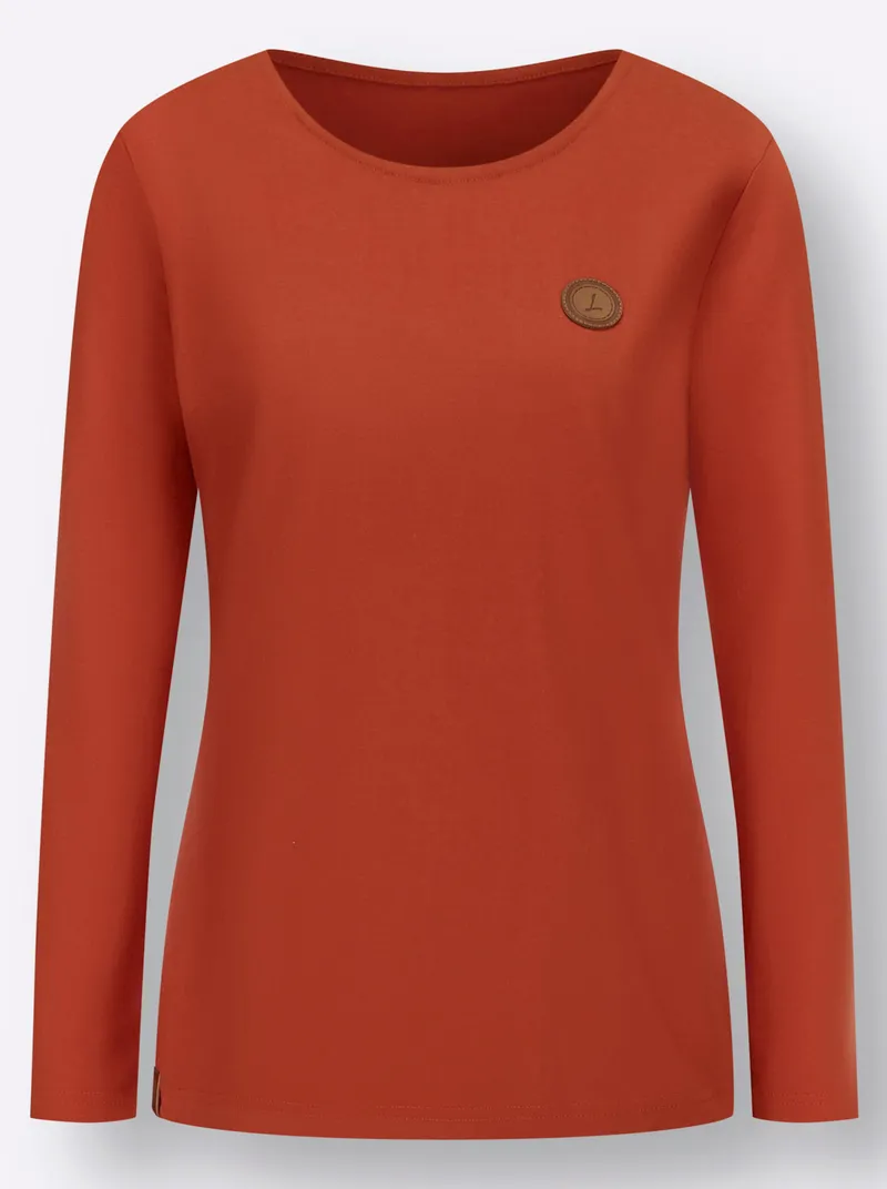 Witt Longsleeve, Rostrot, – Produktbild 1 von 2