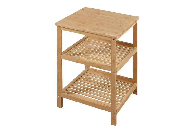 en.casa Standregal, »Ikerasak« Badregal Bambus Küchenregal 60 x 40 x 40 cm Natur, Beige, – Produktbild 3 von 4
