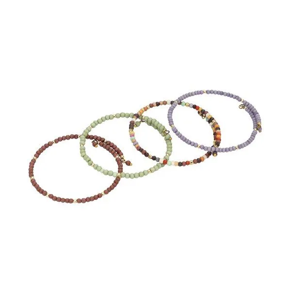 El Puente El Puente Armreifen, 4er-Set, Petrol, – Produktbild 1 von 2