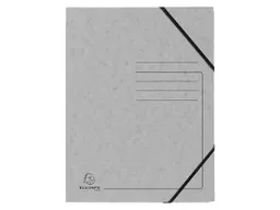 Exacompta 25 Exacompta Eckspannmappen, Colorspan-Karton, 355 g/m², DIN A4, Gummizug, grau – Produktbild 1 von 1