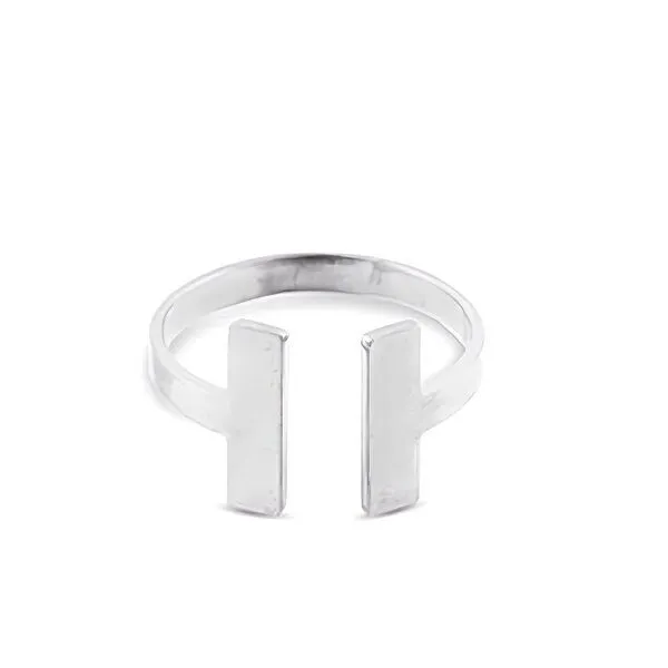 ELEKTROPULLI Größenvariabler Open Ring ca. Ø 18mm von Elektropulli, Silber, – Produktbild 3 von 3