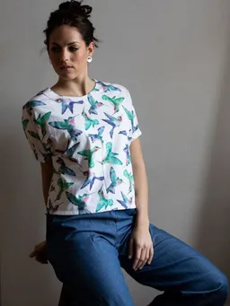 Ecostories Ecostories Ladies Shirt Kolibri Leaves – Produktbild 1 von 1