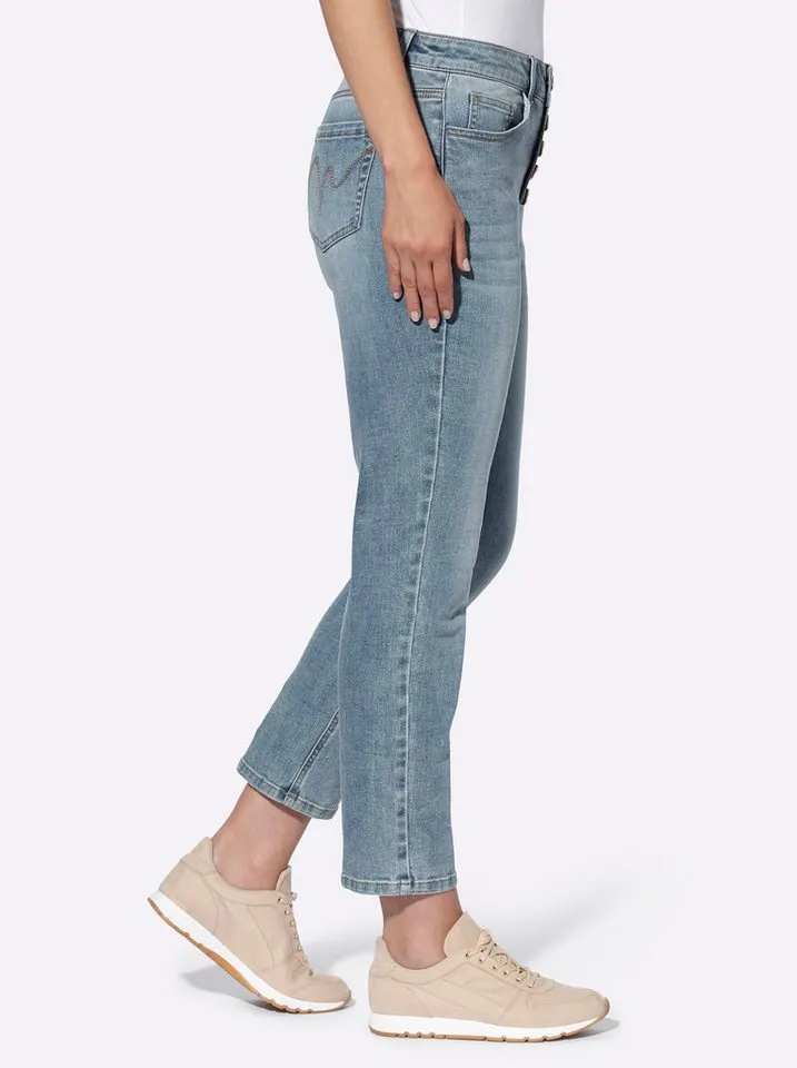 heine heine Jeansshorts Jeans erhöht, Blau, – Produktbild 2 von 5