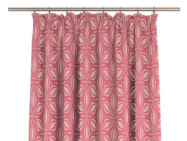 Nature by Adam Nature by Adam Vorhang aus 100% Bio-Baumwolle - Made in Germany - Retro Floret, Pink, – Produktbild 1 von 7