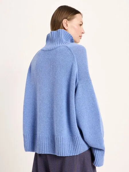 LANIUS LANIUS Oversized Pullover, Blau-light-blue-melange, – Produktbild 2 von 4