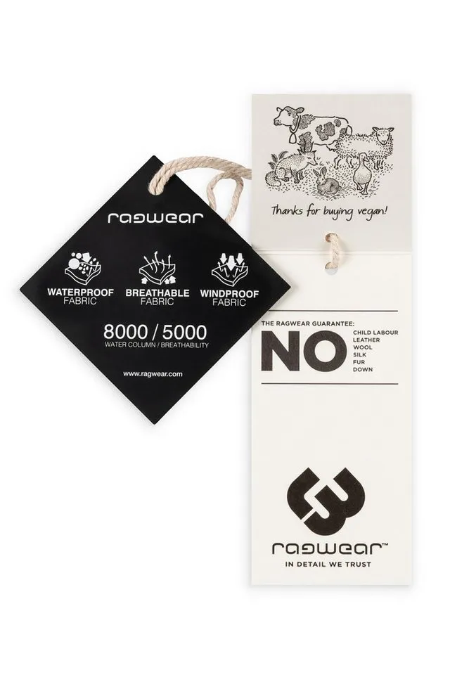 ragwear ragwear Steppmantel Niara Print wasserdichter Mantel mit angesagtem Hahnentritt Muster, Schwarz, – Produktbild 4 von 4