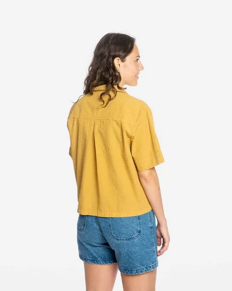MATONA Matona Kurzärmelige Bluse | Seersucker Blouse | aus Bio-Baumwolle | GOTS-zertifiziert, Honey, – Produktbild 2 von 4