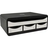 Exacompta Exacompta Schubladenbox Toolbox "Black Office" DIN A4+, 4 Schubladen, weiß glänzend – Produktbild 2 von 2