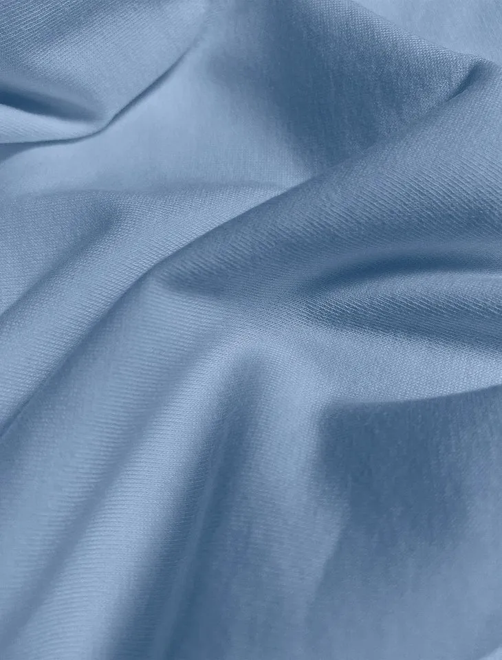 irisette irisette Spannbettlaken Jupiter 8, Mako-Jersey, Gummizug: rundum, (1 Stück), aus Baumwolle, für Matratzen bis 25 cm Höhe, Bettlaken, Spannbetttuch, Blau, – Produktbild 5 von 5