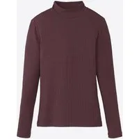 recolution Damen Rib Longsleeve aus Lenzing ECOVERO Mix - CRASSULA - recolution, Dark plum (rot), – Produktbild 1 von 1
