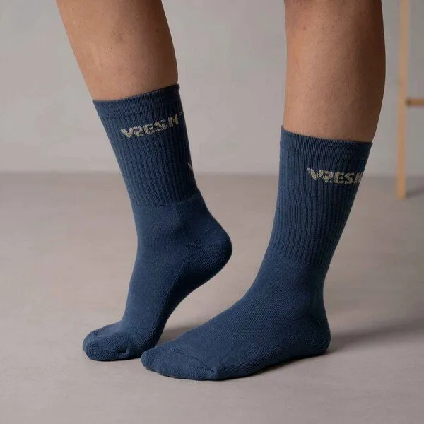 Vresh Clothing Vresh Clothing Savari - Tennis Socken aus Biobaumwoll-Mix, Rauchblau, – Produktbild 2 von 4
