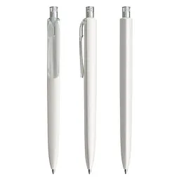 prodir prodir® Druckkugelschreiber DS8 PMM Push, blaue Mine, weiß, Weiß, – Produktbild 1 von 1
